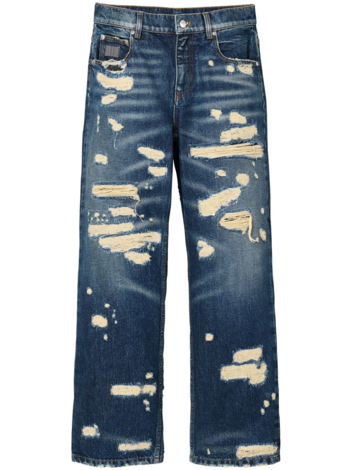 Marc Jacobs прямые джинсы с эффектом потертости, синий