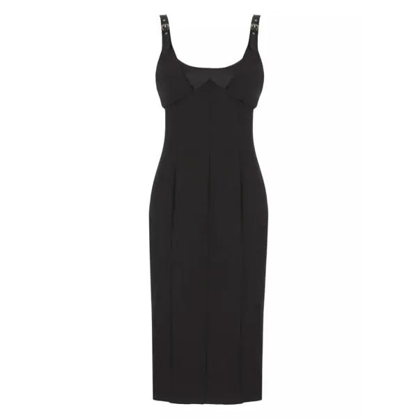 Платье dress with vent Versace Jeans Couture, черный