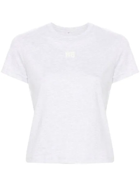 Alexander Wang футболка из хлопка с логотипом, серый