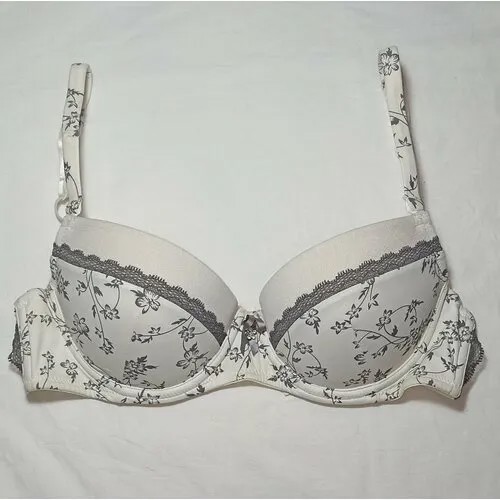 Бюстгальтер infinity lingerie, размер 75В, белый, серый