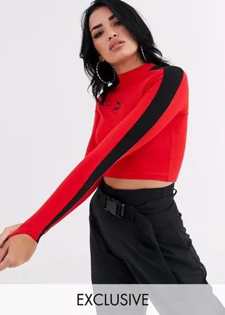 Красный укороченный лонгслив Puma Classics