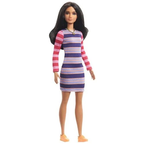 Кукла Barbie Игра с модой Fashionistas 147 Полосатое платье GYB02