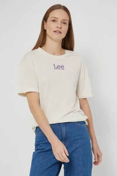 Ли футболка Lee, бежевый