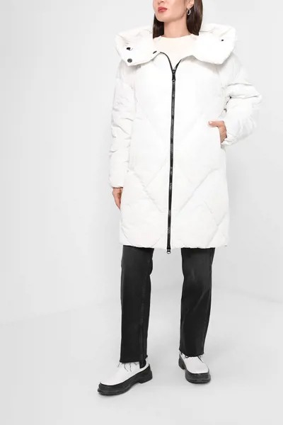 Пальто женское GEOX W2628MT2941 белое 44 IT