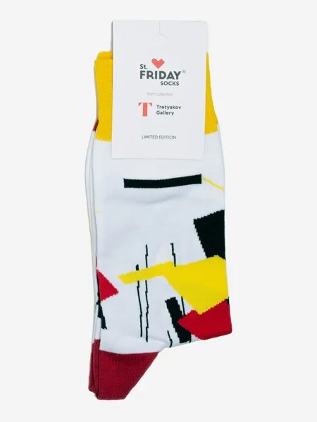 Носки с рисунками St.Friday Socks - Супрематизм, Белый