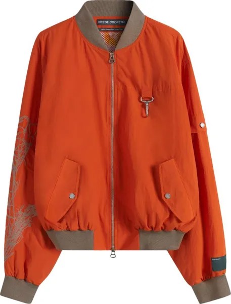 Куртка Reese Cooper Desert Marigold Embroidered Nylon Bomber 'Orange', оранжевый