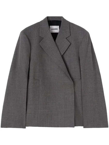 Jil Sander пиджак строгого кроя, серый