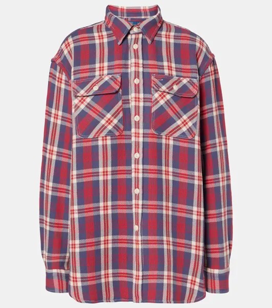 Рубашка из хлопкового твила в клетку Polo Ralph Lauren, цвет lava/yellow multi