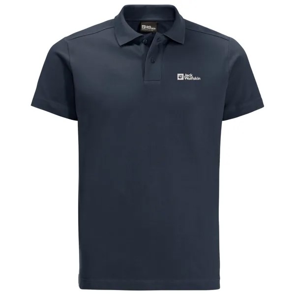 Рубашка поло Jack Wolfskin Essential Polo, цвет Night Blue/Egret