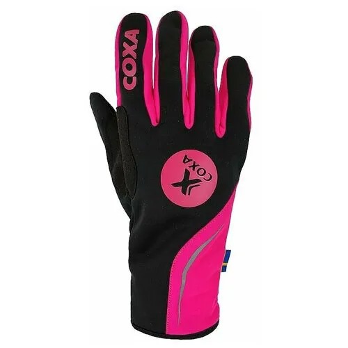 Перчатки COXA, размер 7, черный, розовый