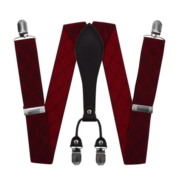 Подтяжки OTOKODESIGN 55325 бордовые/текстура