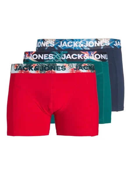 Трусы боксеры JACK & JONES, морской синий/темно-зеленый/красный