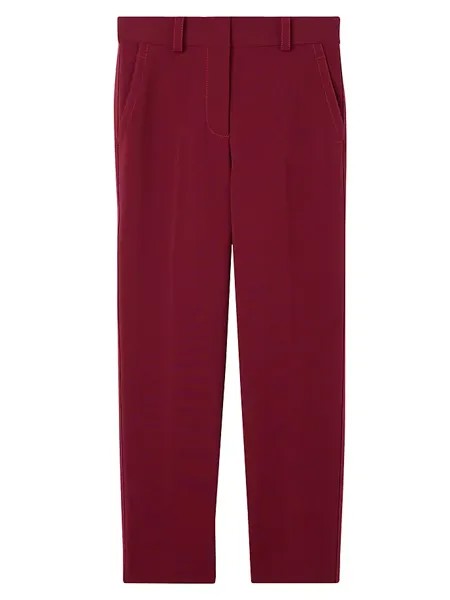 Укороченные брюки из кади Collection Line St. John, цвет raspberry
