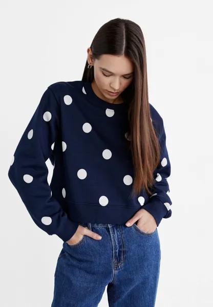 Толстовка Polka Dot Stradivarius, цвет dark blue