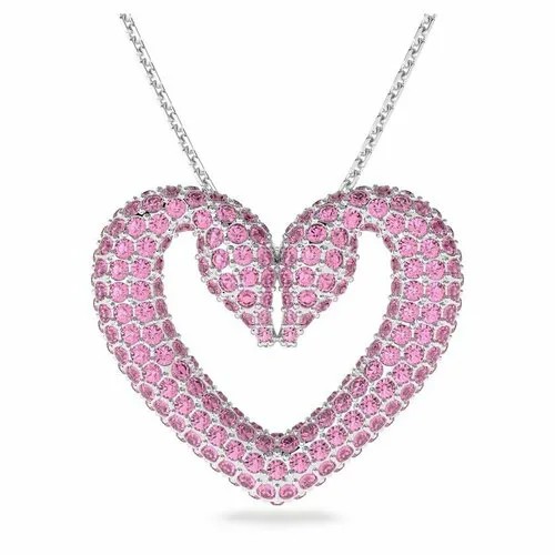 Колье SWAROVSKI, кристаллы Swarovski, длина 42 см, серебряный