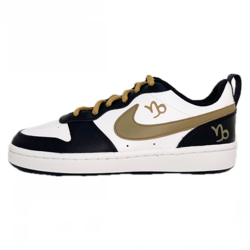 Кроссовки Nike Court Borough Skateboarding Shoes Women's Low-top Black/white, золотой
