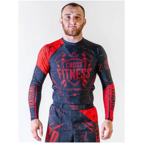 Рашгард RUSCO SPORT, размер XXL, красный, черный
