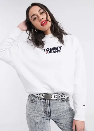 Свитшот с логотипом Tommy Jeans-Белый