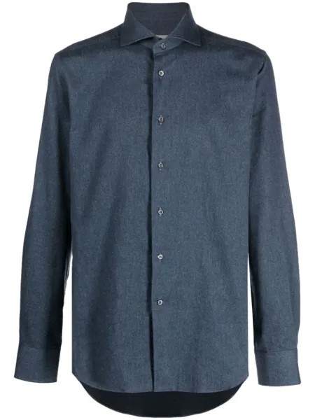 Corneliani рубашка с длинными рукавами, синий