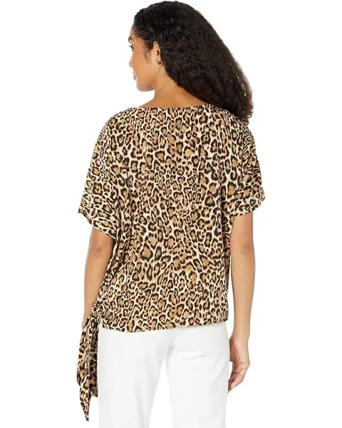 Топ Michael Kors Wildcat Tie Top, цвет Husk