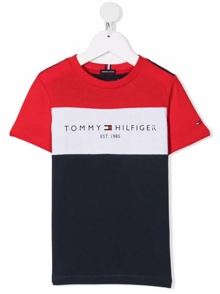 Tommy Hilfiger Junior футболка в стиле колор-блок с логотипом