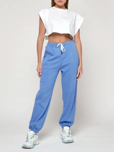 Спортивные брюки женские NoBrand AD053 синие 50 RU