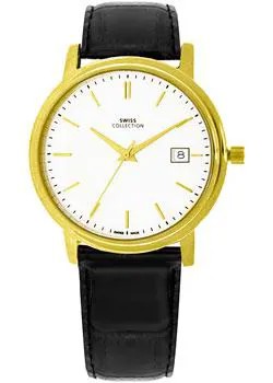 Швейцарские наручные  мужские часы Swiss Collection 6091PL-2L. Коллекция Flat