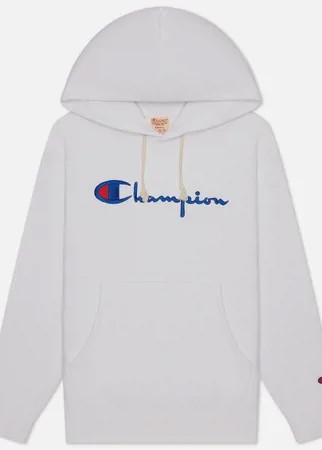 Женская толстовка Champion Reverse Weave Big Script & Logo Sleeve Hoodie, цвет белый, размер L