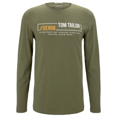 Лонгслив TOM TAILOR 1021695/11279 мужской, цвет оливковый, размер M