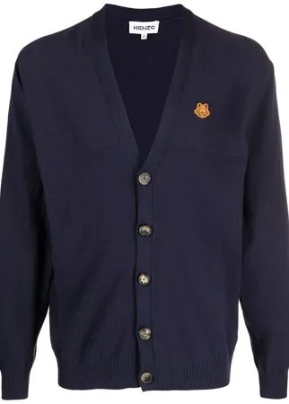 Kenzo кардиган с вышивкой Tiger и V-образным вырезом