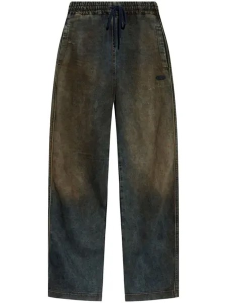 Diesel спортивные штаны D-Martians с потертостями, синий