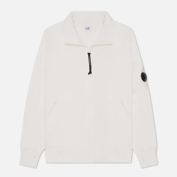 Мужская толстовка C.P. Company Full Zipped Diagonal Raised Fleece белый, Размер XXL
