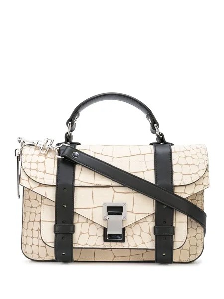 Proenza Schouler мини-сумка PS1 Tiny с тиснением под крокодила