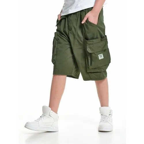 Шорты Mini Maxi, размер 128, хаки, зеленый