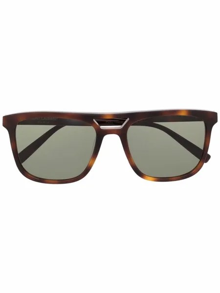 Saint Laurent Eyewear солнцезащитные очки в оправе черепаховой расцветки