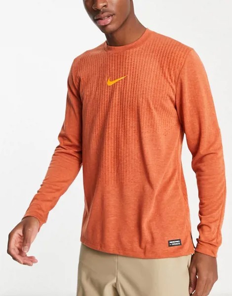 Оранжевый лонгслив Nike Pro Collection Advanced Training-Оранжевый цвет
