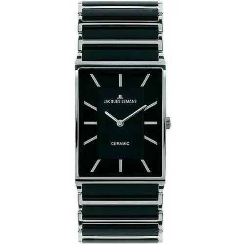 Наручные часы JACQUES LEMANS High Tech Ceramic, черный, серебряный