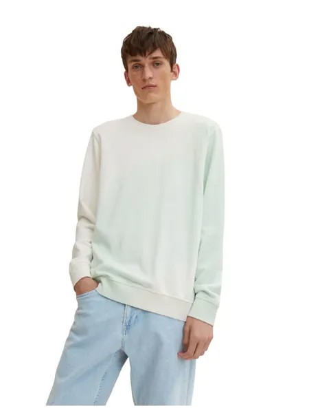 Толстовка TOM TAILOR Denim, цвет aqua white big batik
