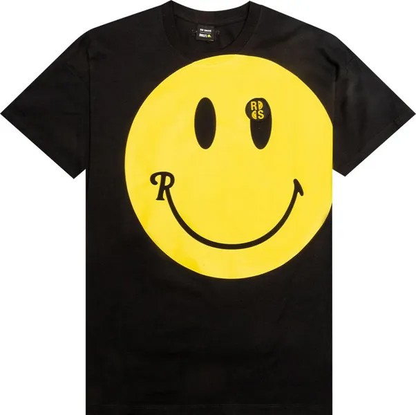 Футболка Raf Simons x Smiley Big Fit Smiley T-Shirt 'Black', черный