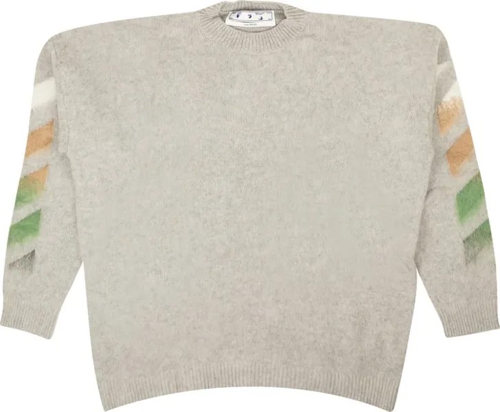 Свитер Off-White Diag Brushed Sweater 'Grey', серый