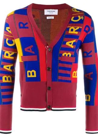 Thom Browne кардиган FC Barcelona вязки интарсия