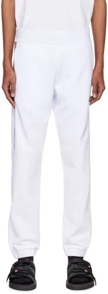 Белые брюки Tricolor Lounge Moncler