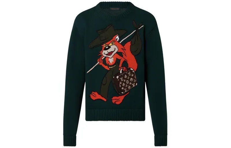 Новые квартальные продукты LV Sweater Men Louis Vuitton, зеленый