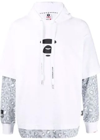 AAPE BY *A BATHING APE® многослойное худи с логотипом