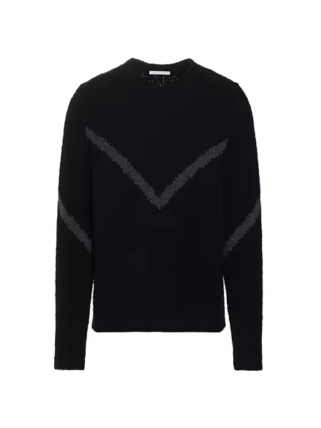 Текстурированный свитер с круглым вырезом Helmut Lang, черный
