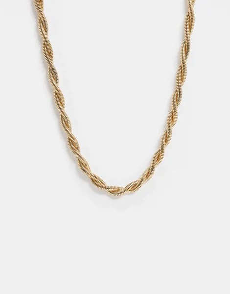 Золотистое ожерелье из цепочки ASOS DESIGN-Золотой