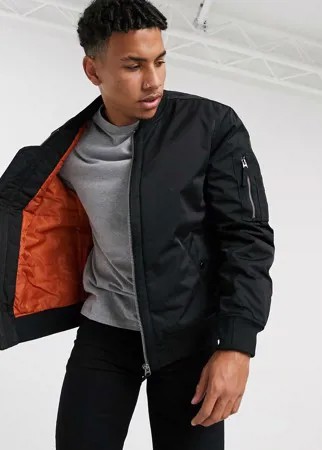 Черный бомбер Topman