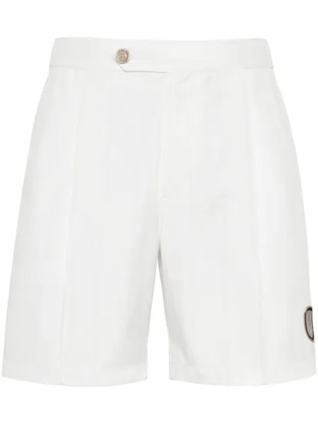 Brunello Cucinelli шорты с логотипом, белый