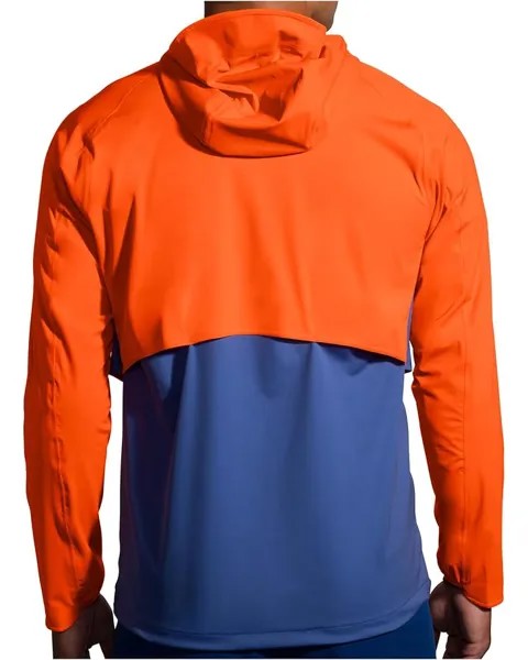 Куртка Brooks High Point Waterproof Jacket, цвет Aegean/Bright Orange/Light Slate