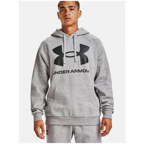 Худи спортивное Under Armour Rival Fleece Big Logo Hoodie, размер XL, , Mod Gray Light Heather / Black - 011